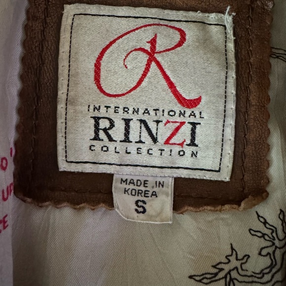 Brown Leather Bomber Jacket - Picture 4 of 5